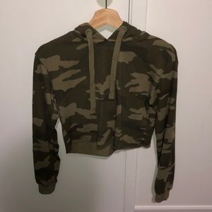 Camo cropped hoodie from Garage